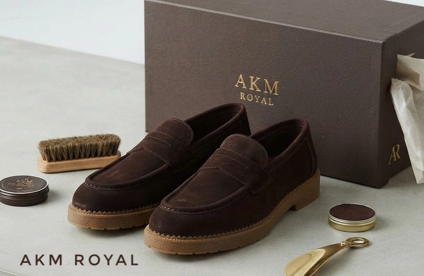 HAKİKİ DERİ SÜET LOAFER AYAKKABI KAHVERENGİ MOKKA 002